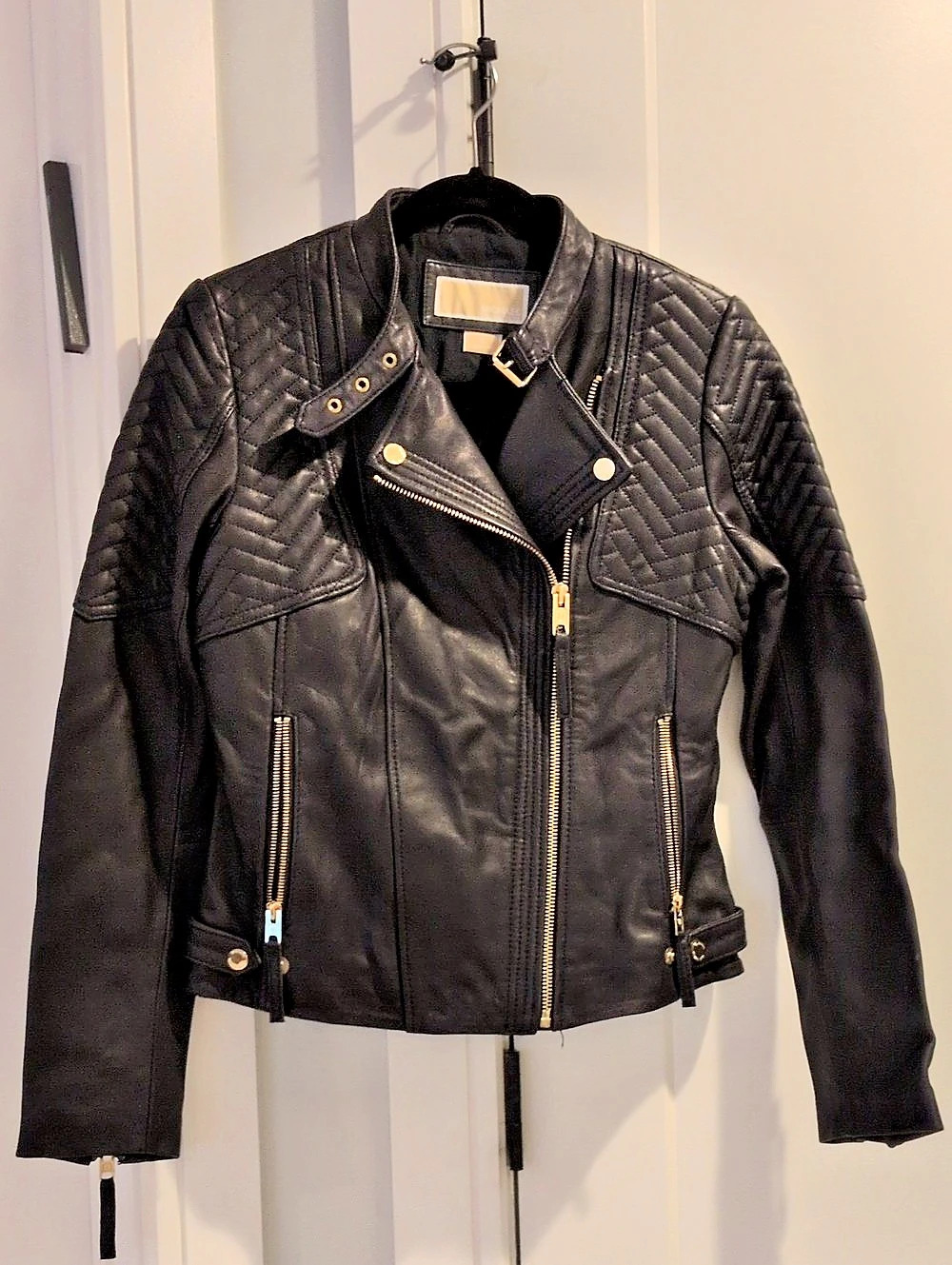 Michael Kors Black Moto Jacket Size Small Like New